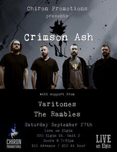 Chiron Promotions Presents: Crimson Ash, Varitones, and The Rambles