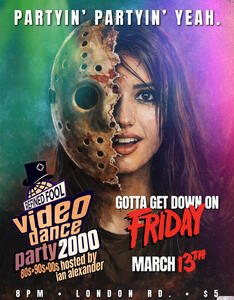 Friday the 13th Video Dance Party at the Fool!
